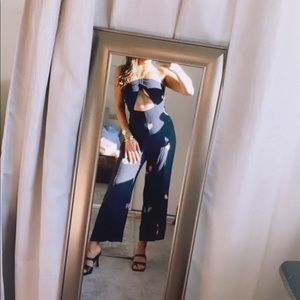 Beautiful floral print cut out romper